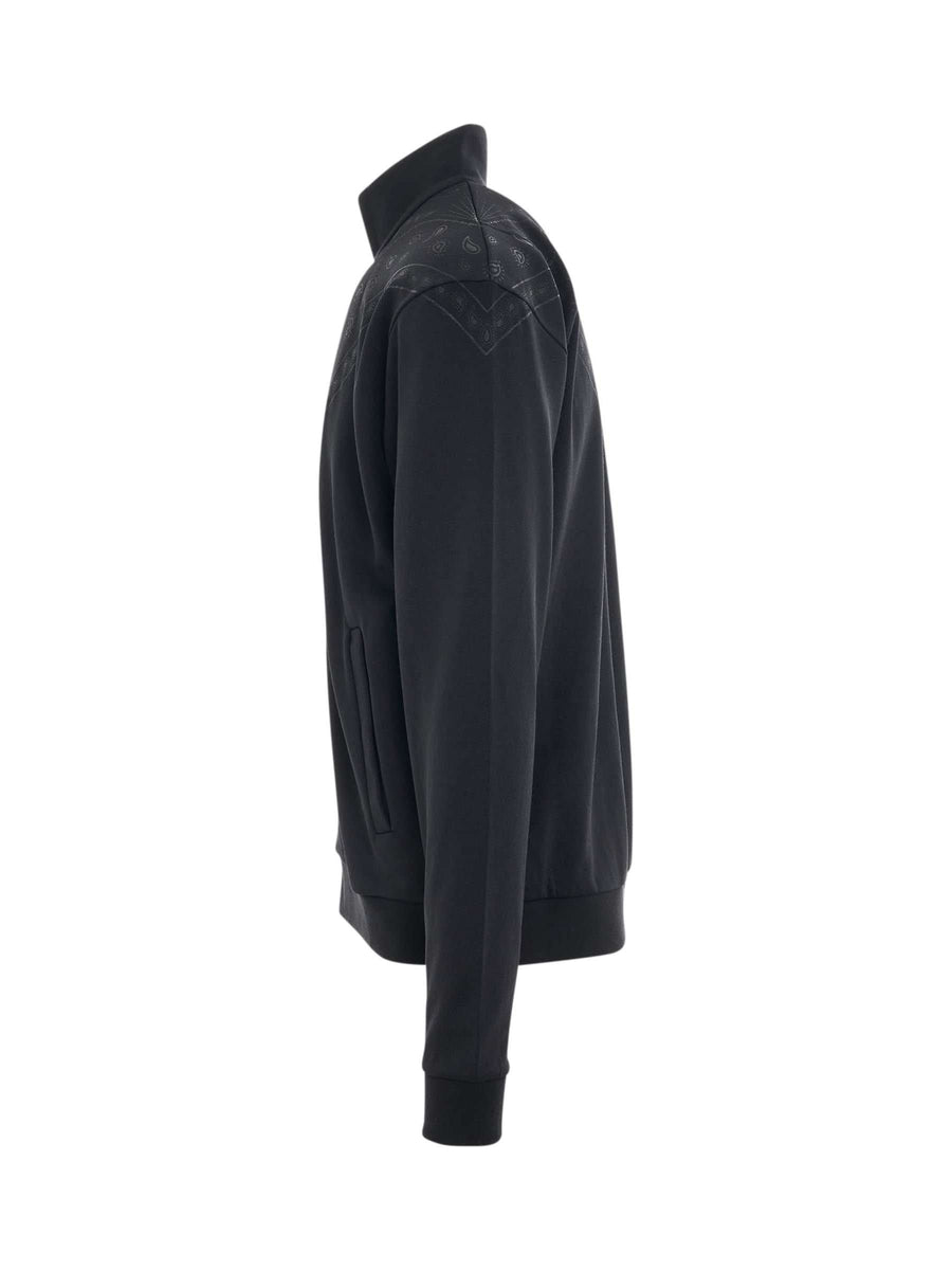 Bandana Slim Track Jacket in Black/Anthracite