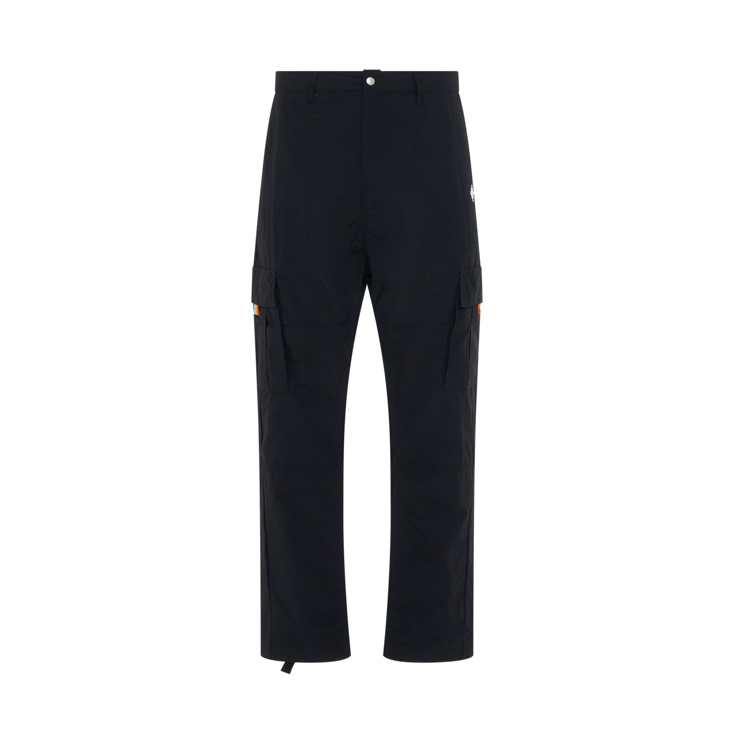 Cross Nylon Cargo Pants in Black/White