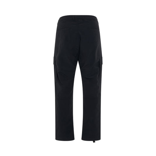 Cross Nylon Cargo Pants in Black/White