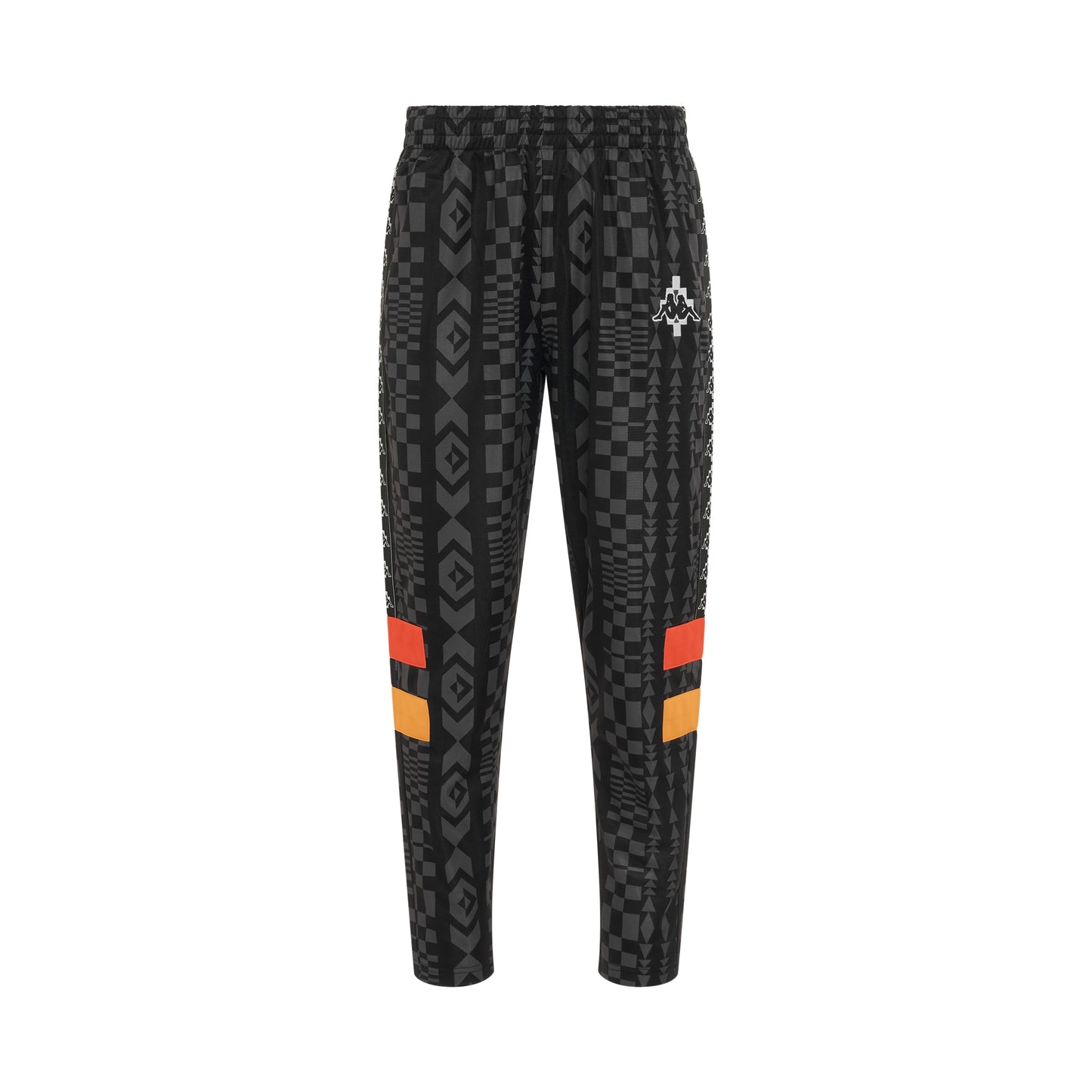 Kappa Folk Track Pants in Black/Dark Grey