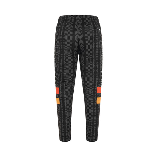 Kappa Folk Track Pants in Black/Dark Grey