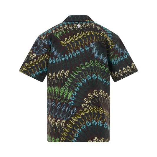 Feathers Hawaii Short Sleeve Shirt in Brown/Grey