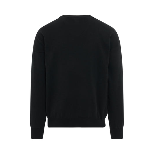 Icon Wings Knit Boxy Crewneck in Black/Red