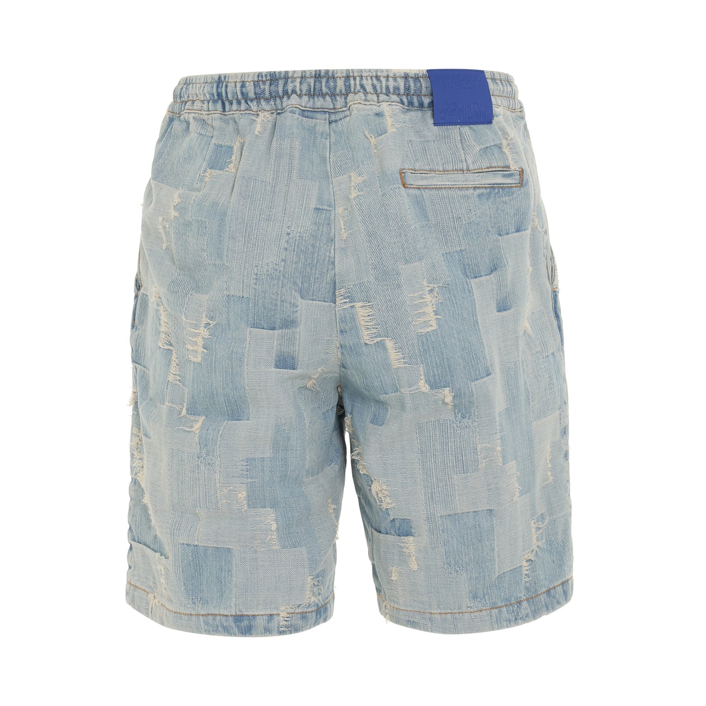 Cross Print DNM Shorts in Light Blue