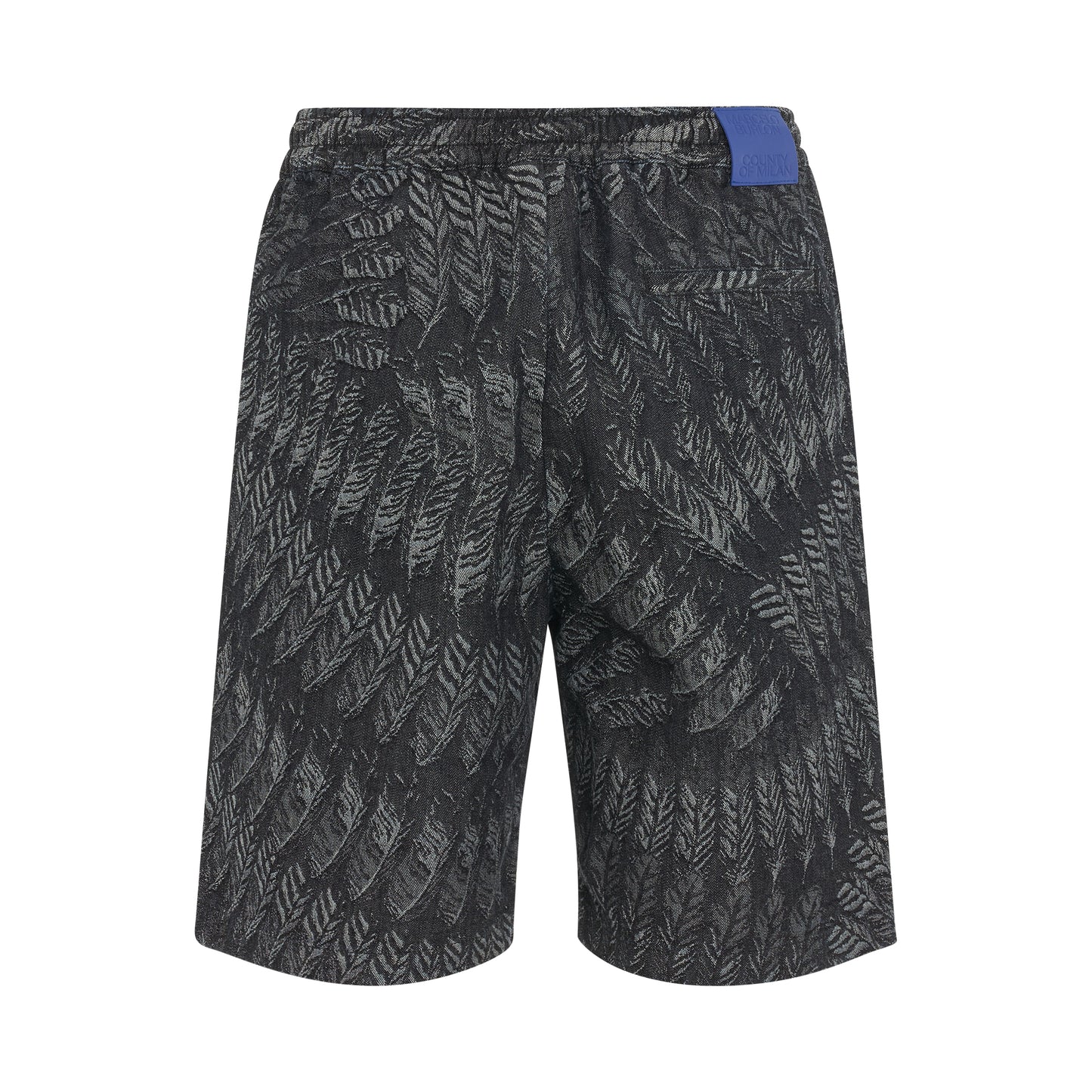 Feathers Denim Short in Black/Dark Grey