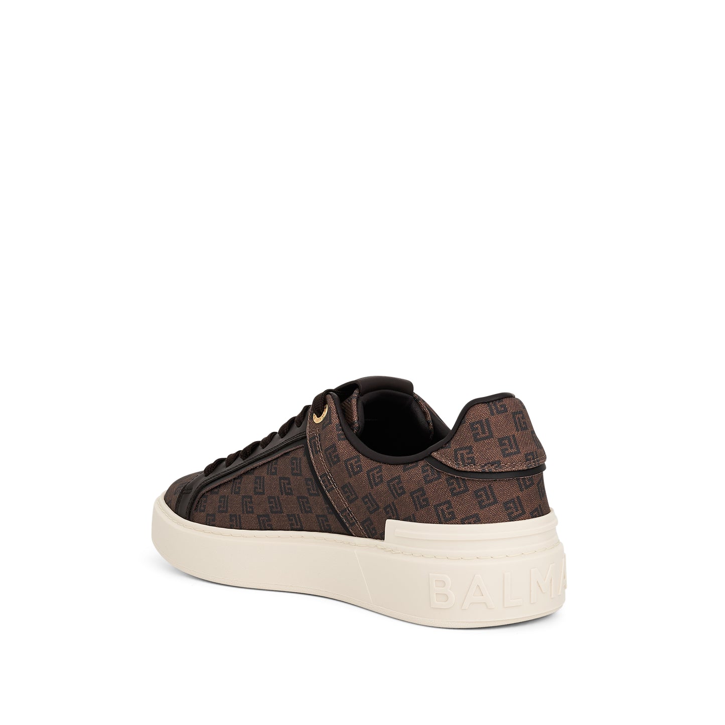 Signature Logo B-Court Sneaker in Brown