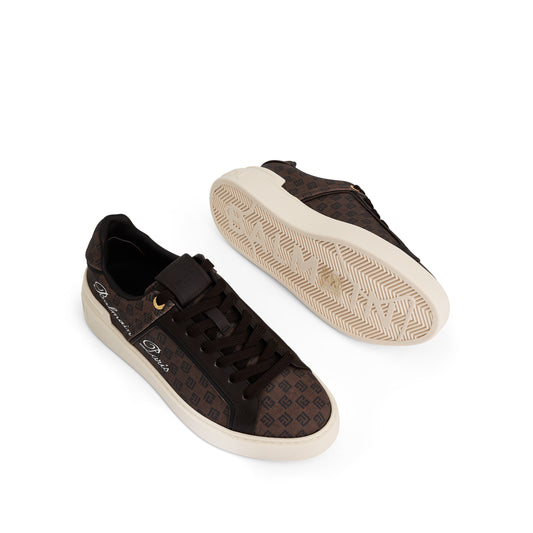 Signature Logo B-Court Sneaker in Brown