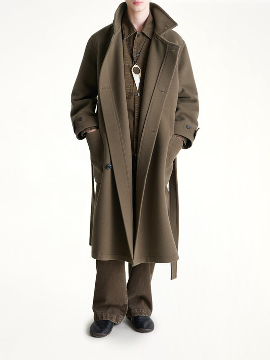 Wrap Coat in Dark Squirrel