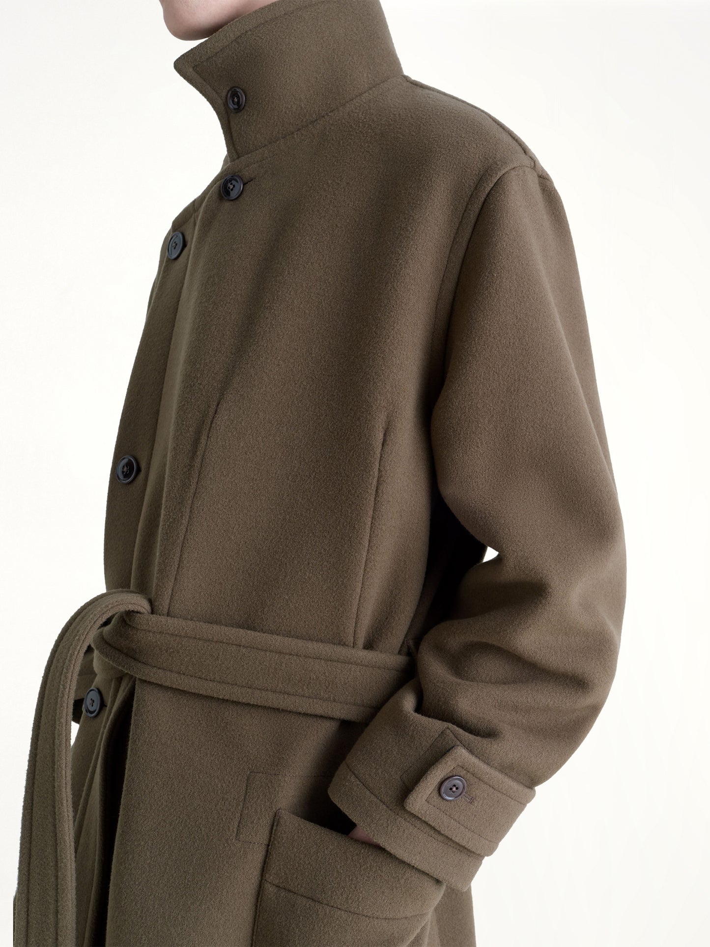 Wrap Coat in Dark Squirrel