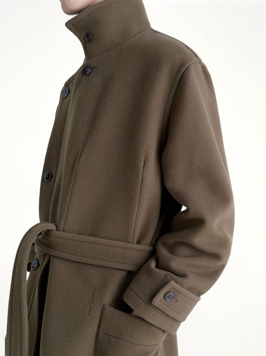 Wrap Coat in Dark Squirrel