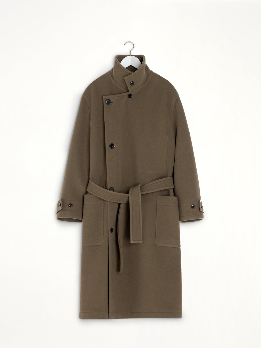 Wrap Coat in Dark Squirrel