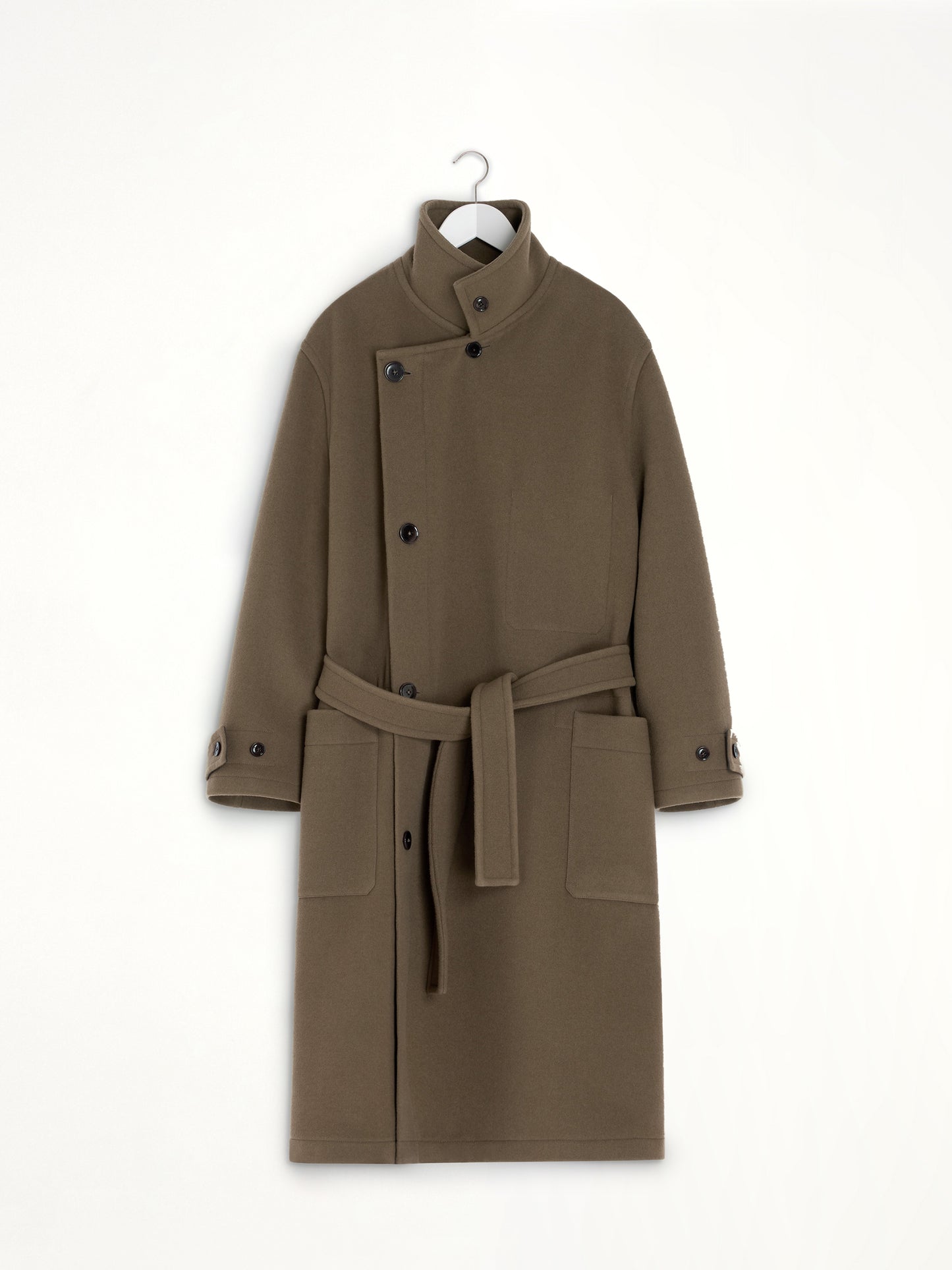 Wrap Coat in Dark Squirrel