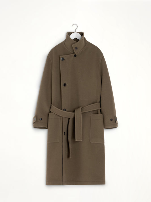 Wrap Coat in Dark Squirrel