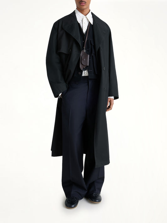 Light Trench Coat in Black