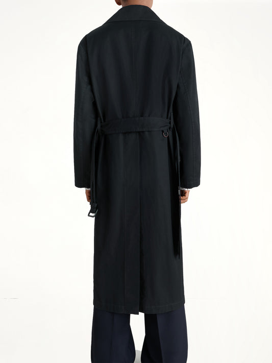Light Trench Coat in Black