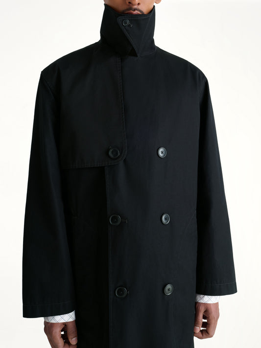 Light Trench Coat in Black