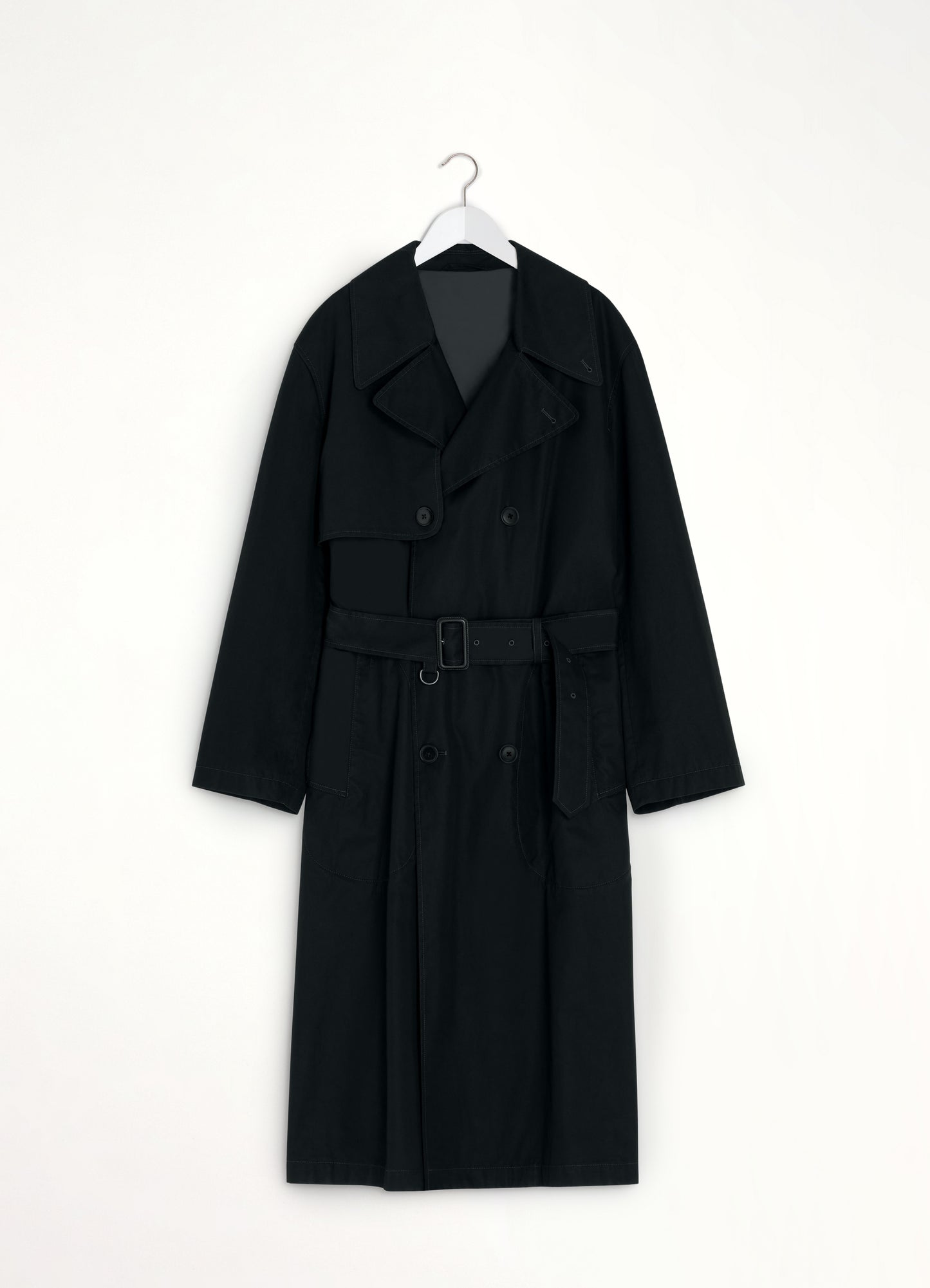 Light Trench Coat in Black
