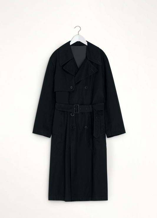 Light Trench Coat in Black
