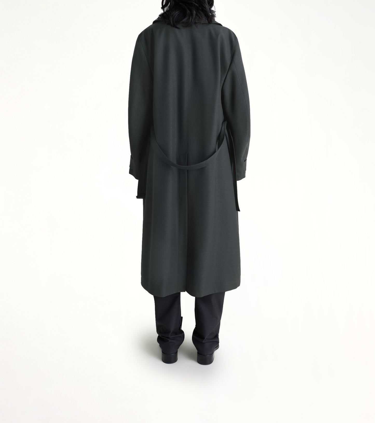 Trench Coat With Detachable Lining in Coal
