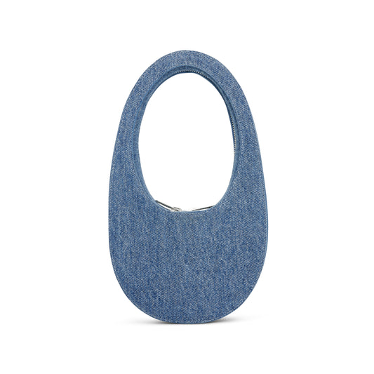 Denim Mini Swipe Bag in Washed Blue