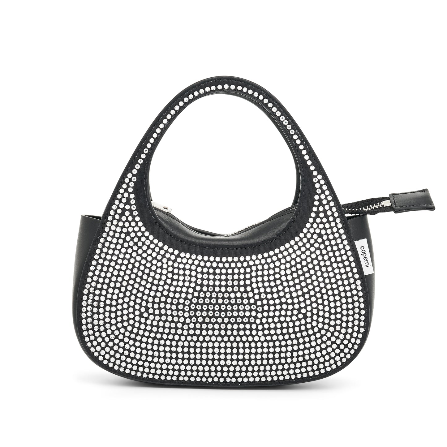 Micro Baguette Swupe Bag in Black/Crystal