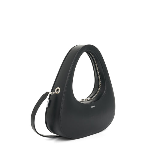 Crossbody Baguette Swipe Bag in Black