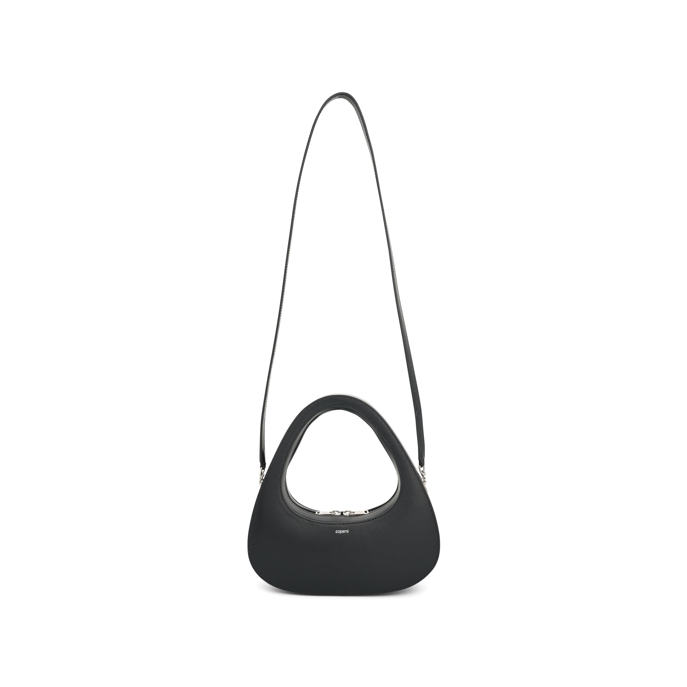 Crossbody Baguette Swipe Bag in Black