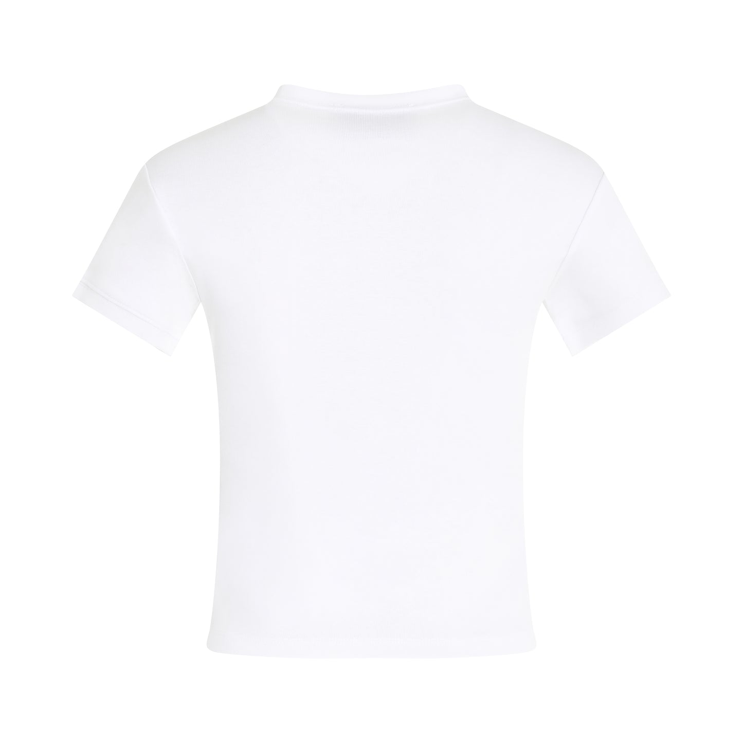 V Neck Line T-Shirt in White