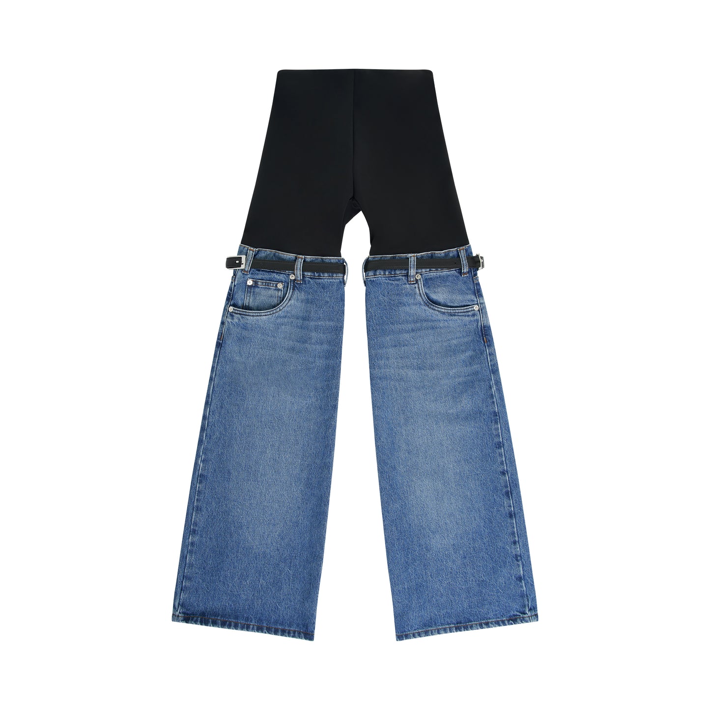 Hybrid Denim Pants in Black/Blue