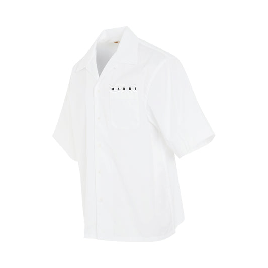 Logo Bowling Shirt in Lily White