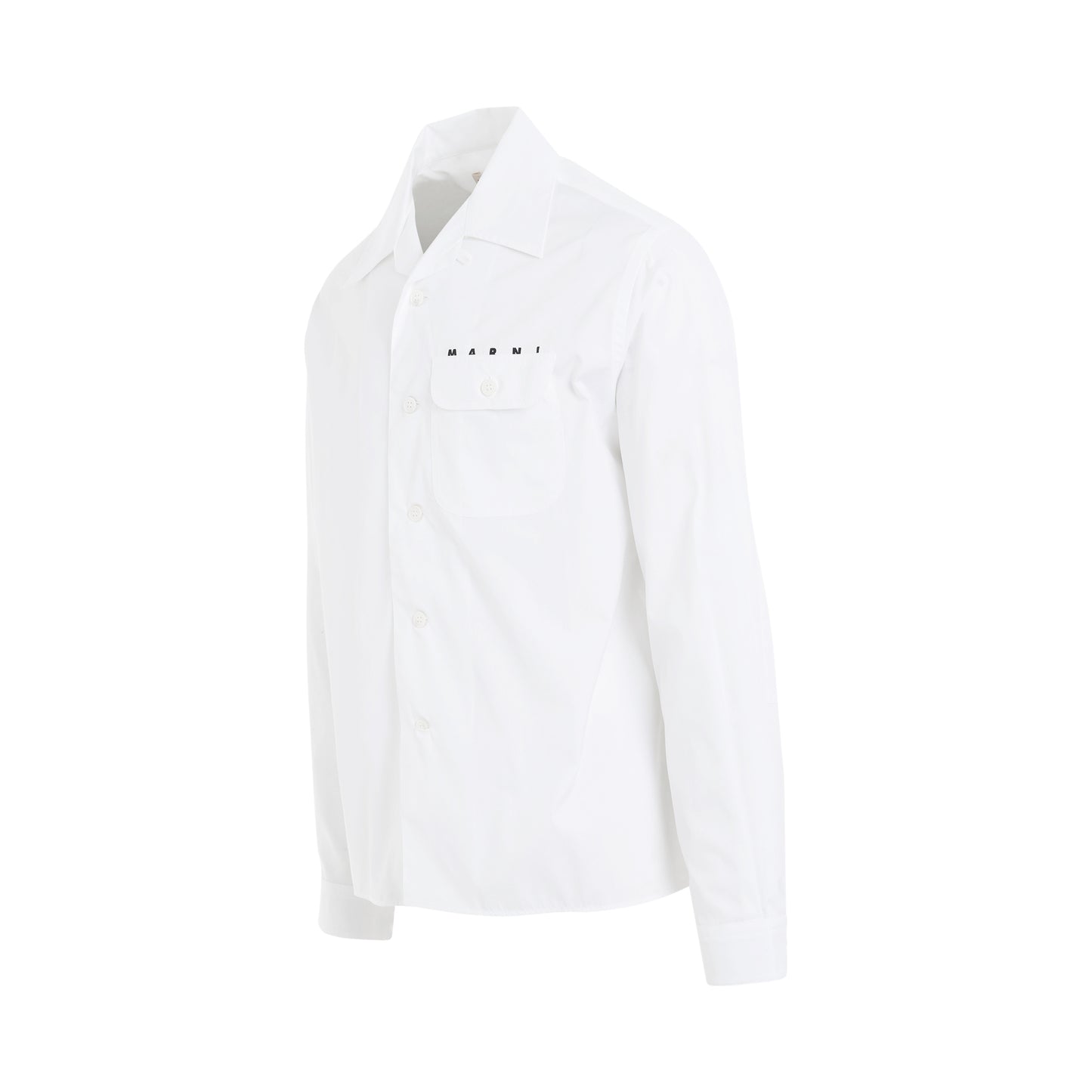 Logo Long Sleeve Shirt in Lily White