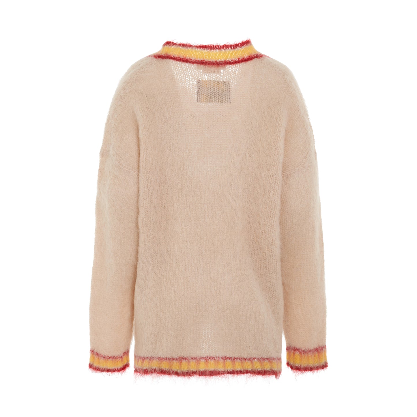 V-Neck Mohair Sweater in Tan