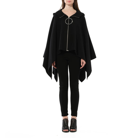 Cape W Zip in Black