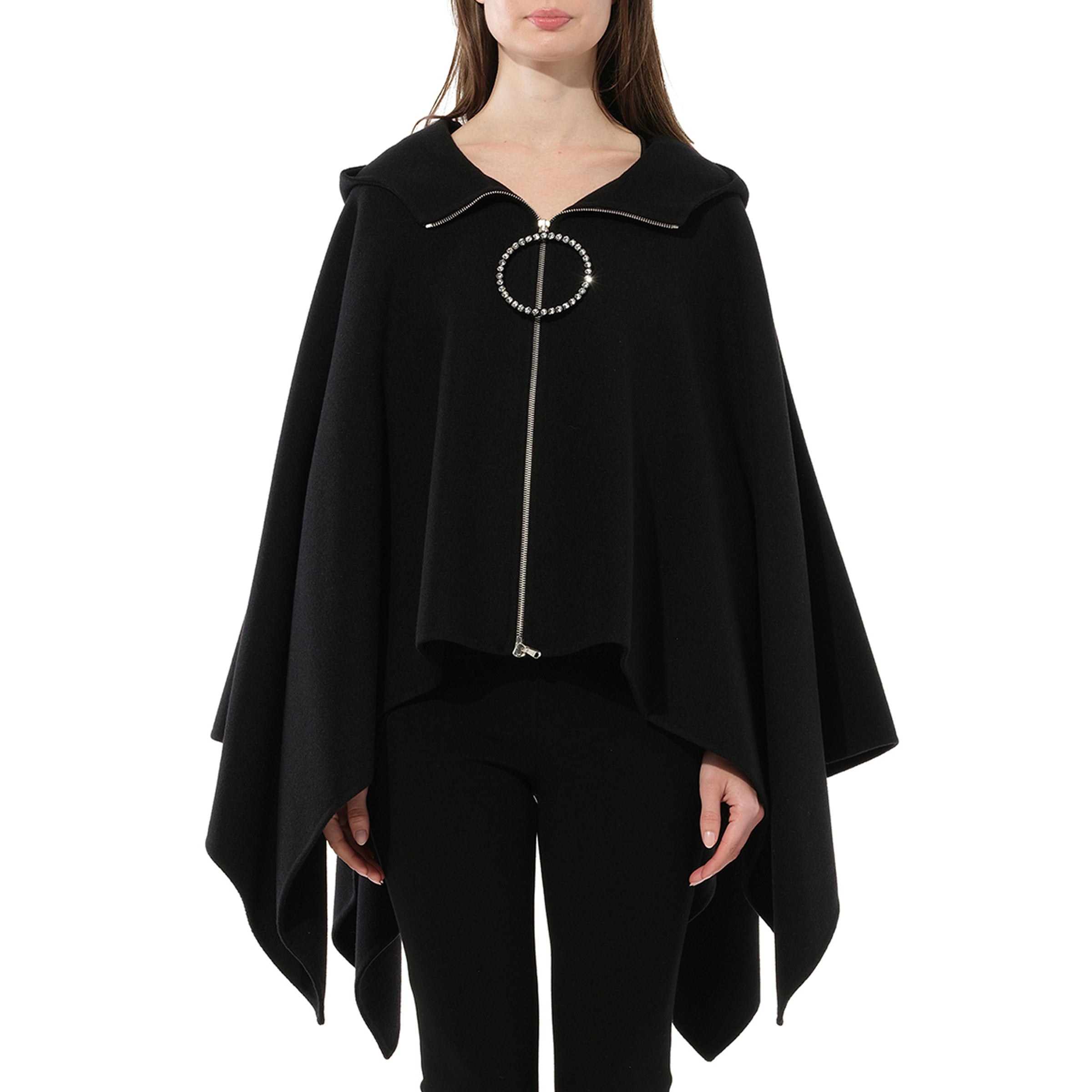 Cape W Zip in Black