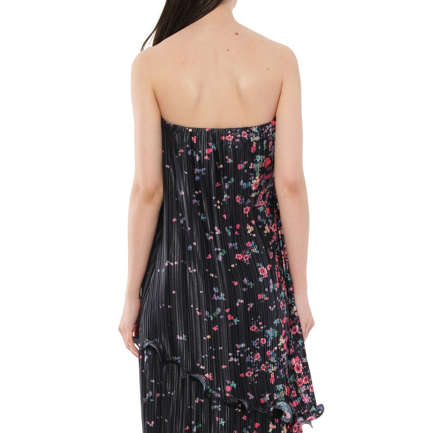 Cherry Bloom Bustier Dress in Black