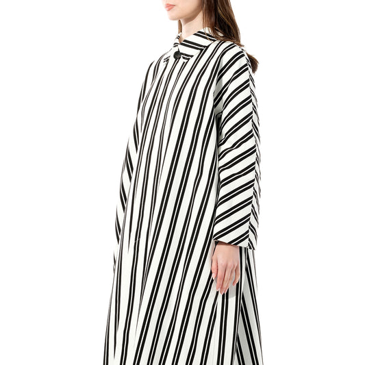 Chilien Coat in Black/White