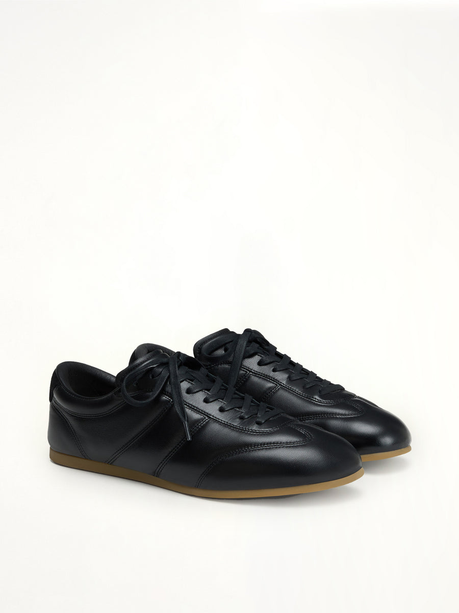 Soft Runner in Black Front View | LEMAIRE