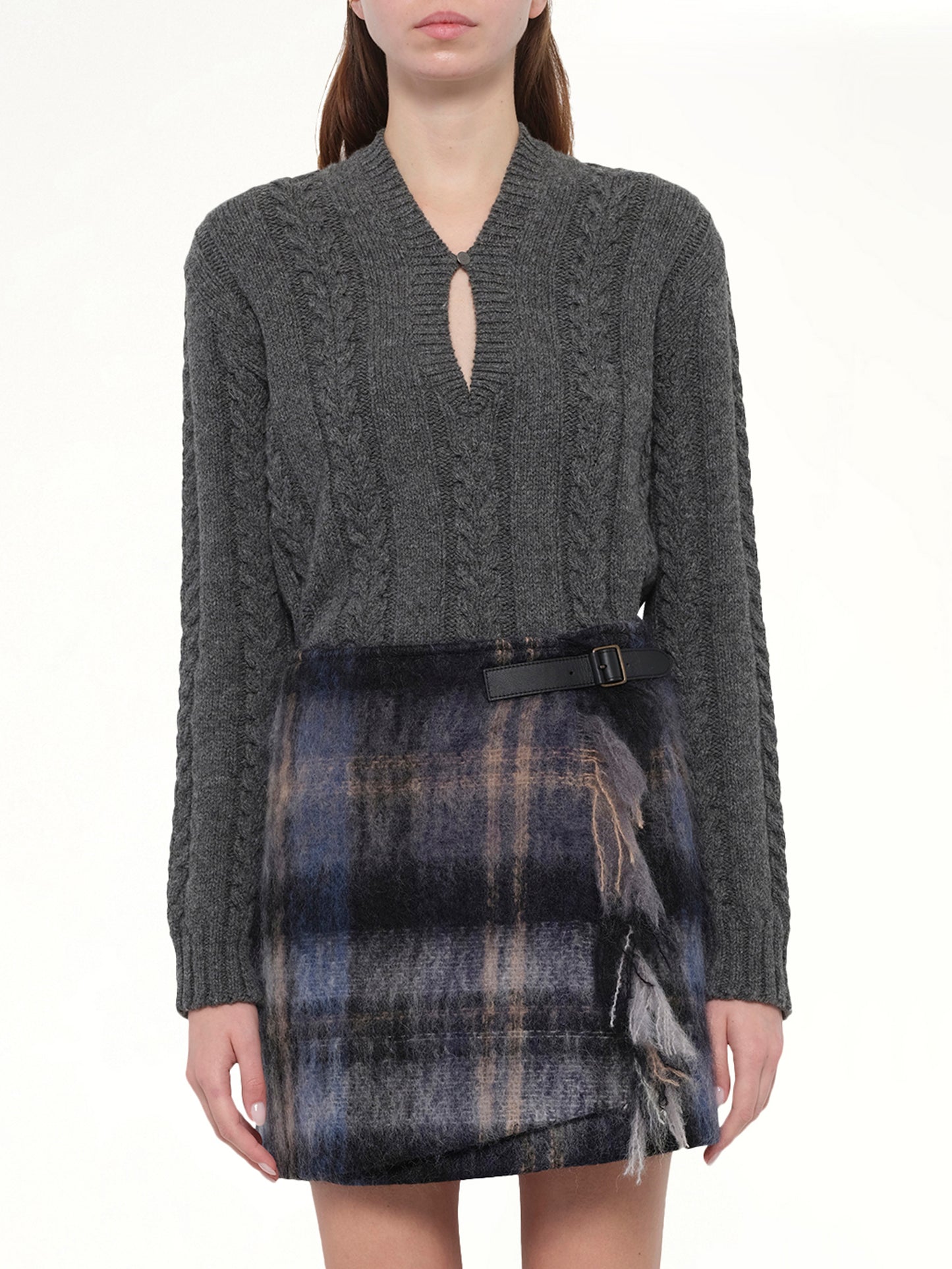 Mohair Skirt in Blue/Multicolour