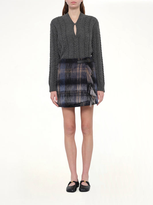 Mohair Skirt in Blue/Multicolour