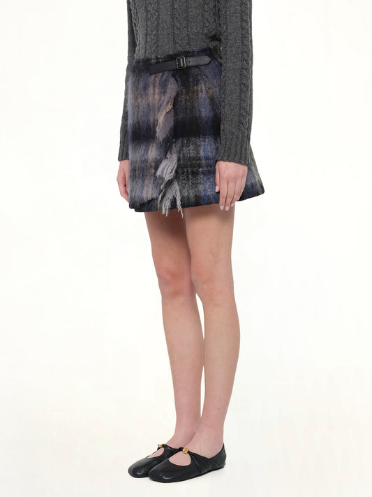 Mohair Skirt in Blue/Multicolour