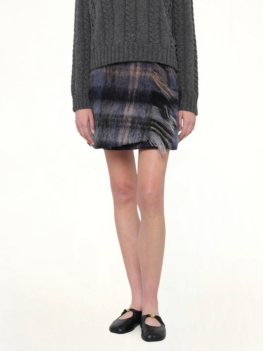 Mohair Skirt in Blue/Multicolour