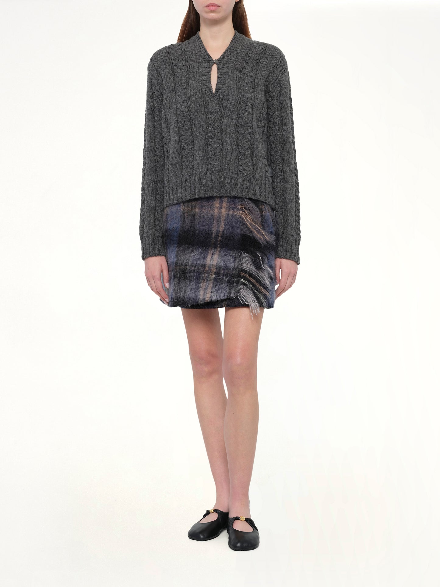 Mohair Skirt in Blue/Multicolour