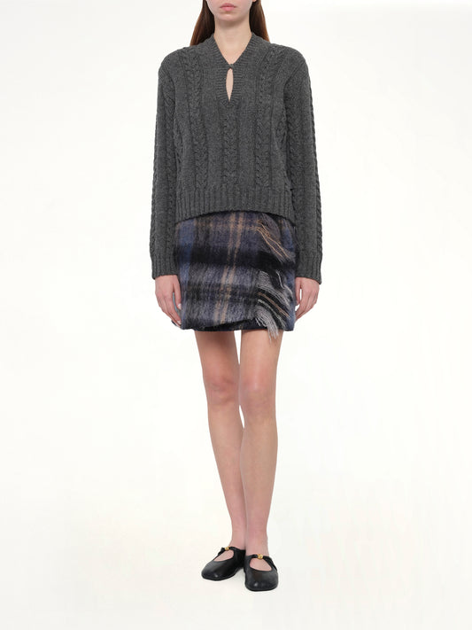 Mohair Skirt in Blue/Multicolour