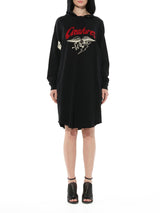 Creatures Hooded Dress in Black