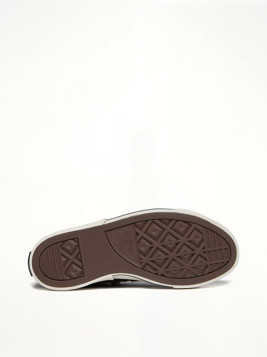 One Star Fur Sneaker A14796C in Dark Dust/Black Top View | RICK OWENS DRKSHDW