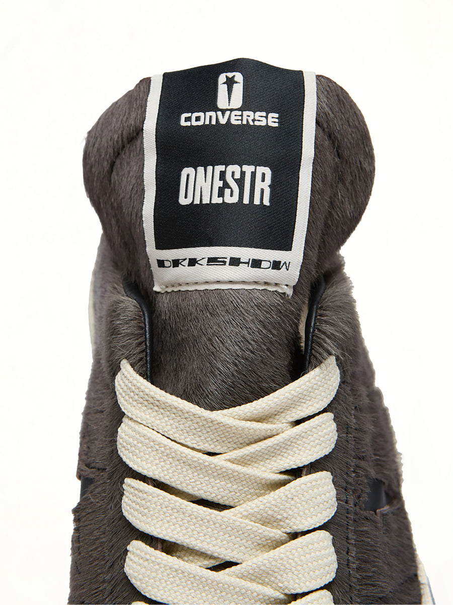 One Star Fur Sneaker A14796C in Dark Dust/Black  | RICK OWENS DRKSHDW