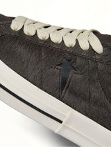 One Star Fur Sneaker A14796C in Dark Dust/Black  | RICK OWENS DRKSHDW