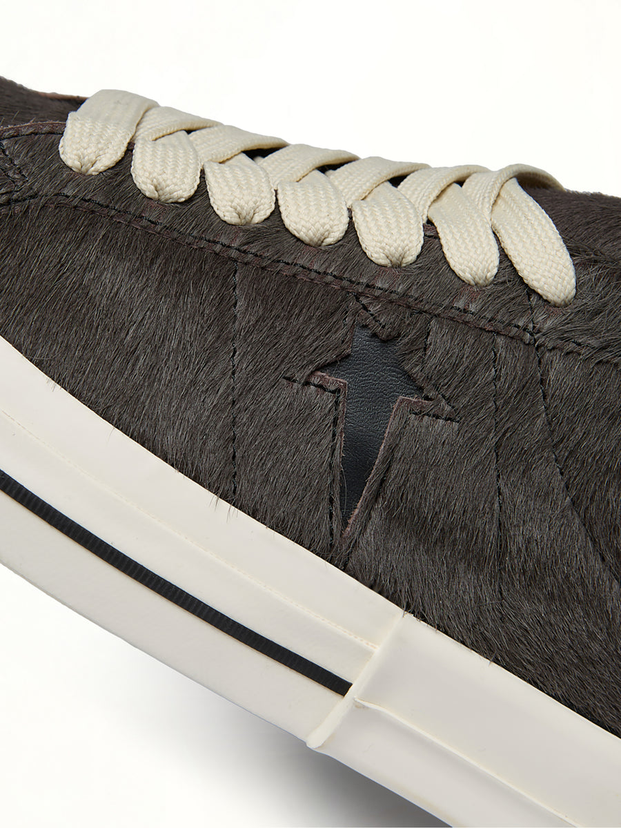One Star Fur Sneaker A14796C in Dark Dust/Black  | RICK OWENS DRKSHDW