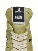 One Star Fur Sneaker A14797C in Acid/Black  | RICK OWENS DRKSHDW