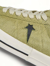 One Star Fur Sneaker A14797C in Acid/Black  | RICK OWENS DRKSHDW
